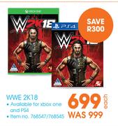 XBOX One Or PS4 WWE 2K18-Each