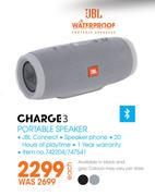 JBL Charge 3 Portable Speaker