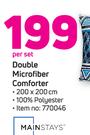 Mainstays Double Microfiber Comforter-Per Set