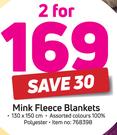  Mink Fleece Blankets-For 2