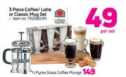 Always Home 3 Piece Coffee/Latte Or Classic Mug Set-Per Set