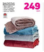 Always Home Super Soft Plush Blanket Assorted-Each