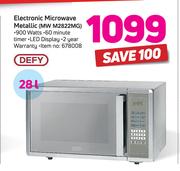 Defy 28Ltr Electronic Microwave Metallic MW M2822MG