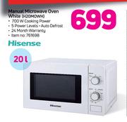 Hisense 20Ltr Manual Microwave Oven White H20MOWH