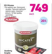 Plascon 20Ltr Micatex-Each