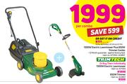 Trimtech 1300W Electric Lawnmower Plus 650W Trimmer Combo-Per Combo