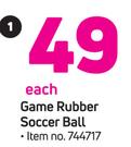 Game Rubber Soccer Ball-Each