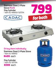 Special Cadac Stainless Steel 2 Plate Stove Plus Cadac 3Kg