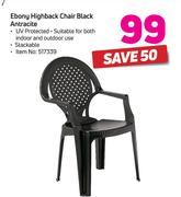 Ebony Highback Chair Black Antracite