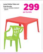Large Kiddies Table & Chair Bundle-Per Bundle