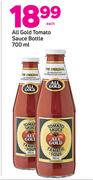 All Gold Tomato Sauce Bottle-700ml Each