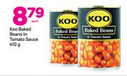 Koo Baked Beans In Tomato Sauce-410g Each