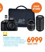 Nikon D3400 Twin Lens