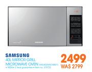 Samsung 40Ltr Mirror Grill Microwave Oven MG402MADXBB F