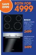 Bosch 60cm Ceramic Hob PKE611D17E + Bosch Multifunction Oven HBN301E22-Both For