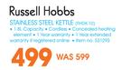 Russell Hobbs Stainless Steel Kettle RHDK-10