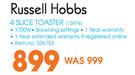 Russell Hobbs 4 Slice Toaster