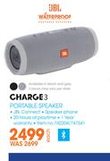 JBL Charge 3 Portable Speaker-Each