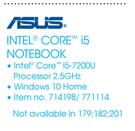 Asus Intel Core i5 Notebook