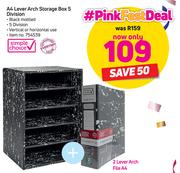 Simple Choice A4 Lever Arch Storage Box 5 Division