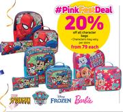 Superman/Paw Patrol/Frozen/Barbie Off All Character Bags