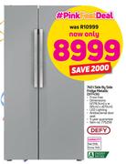 Defy 740Ltr Side By Side Fridge Metallic DFF436
