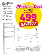 Mainstays 4-Piece Chrome Bath Set