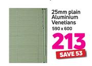 Decorland 25mm Plain Aluminium Venetians (590 x 600)