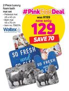 Waltex 2-Piece Luxury Foam Bath Mat Set