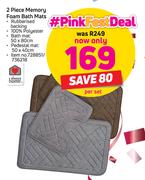 Always Home 2-Piece Memory Foam Bath Mats-Per Set