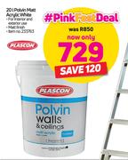Plascon Polvin Matt Acrylic White-20Ltr