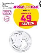 Simple Choice 3M Extension Cord White