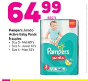 Pampers Jumbo Active Baby Pants Nappies-Each