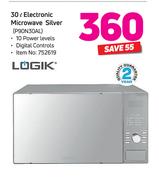 Logik 30Ltr Electronic Microwave Silver P90N30AL