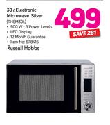 Russell Hobbs 30Ltr Electronic Microwave Silver RHEM30L