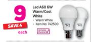 Simple Choice LED A60 6W Warm/Cool White-Each