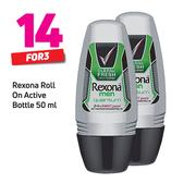 Rexona Roll On Active Bottle-3 x 50ml