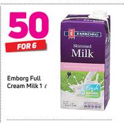 Emborg Full Cream Milk-6 x 1Ltr