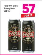 Faxe 10% Extra Strong Beer-12 x 500ml