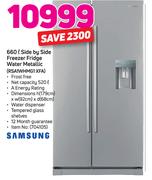Samsung 660L Slide By Slide Freezer Fridge With Water Dispenser (Metallic) RSA1WHMG XFA