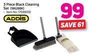 Addis 3 Piece Black Cleaning Set 186288K