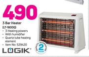 Logik 3 Bar Heater LT-1800Q