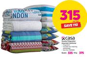 Casa Double Polycotton Assorted Comforter Including 2 Matching Pillowcases