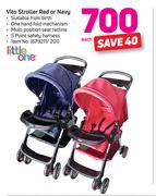 Little One Vito Stroller (Red Or Navy)-Each