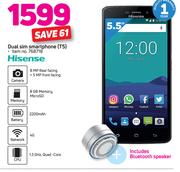Hisense Dual Sim Smartphone T5 Including Bluetooth Speaker