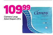 Clemens Large Adult Diapers 25's