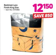 Bedsheet Lace Finish King Size