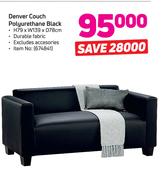 Denver Couch Polyurethane Black