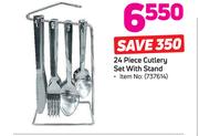 24 Piece Cutlery Set With Stand