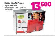 Happy Rain 16 Pieces Square Dinner